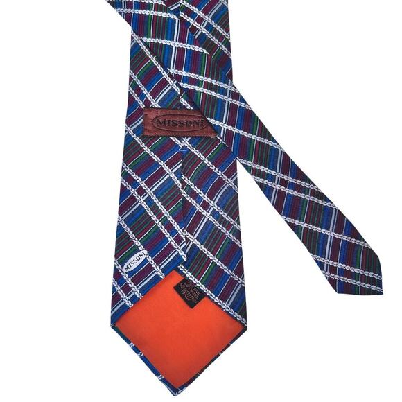 MISSONI Vintage DEADSTOCK 55" Multi Color Silk Made in Italy - Picture 6 of 7